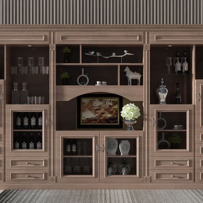 欧式酒柜酒瓶摆件