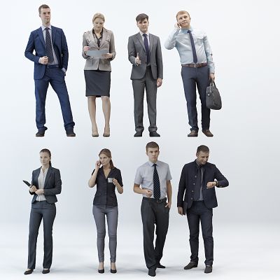 现代男女商务人物