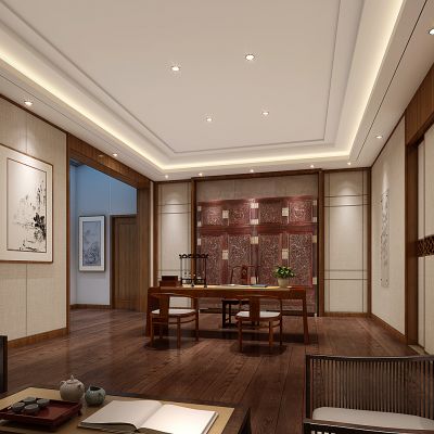 中式书房画室