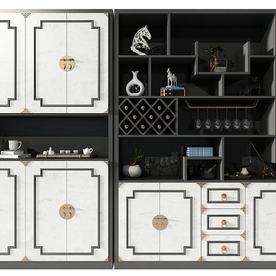 新中式酒柜摆件多宝阁