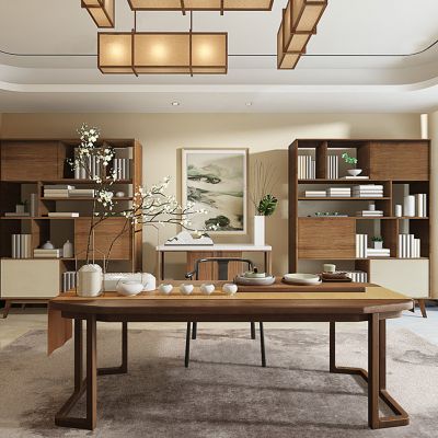 新中式茶室(无灯光)