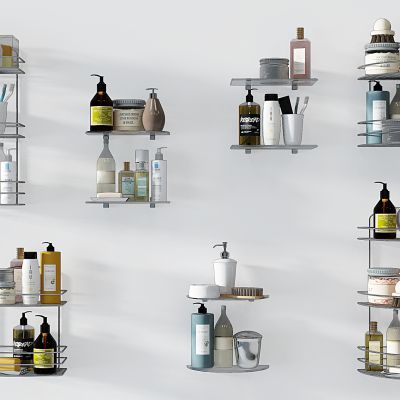 现代洗浴用品化妆品金属架