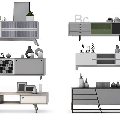 现代电视柜组合