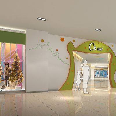 商场儿童区门头角度