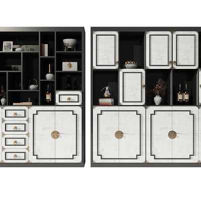 新中式酒柜摆件多宝阁