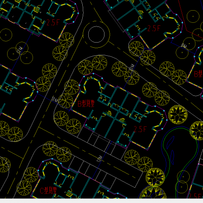 别墅区规划总平面