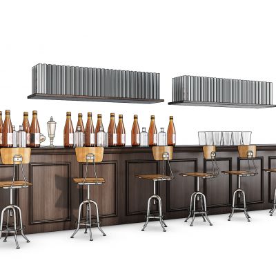 美式柜台吧椅组合