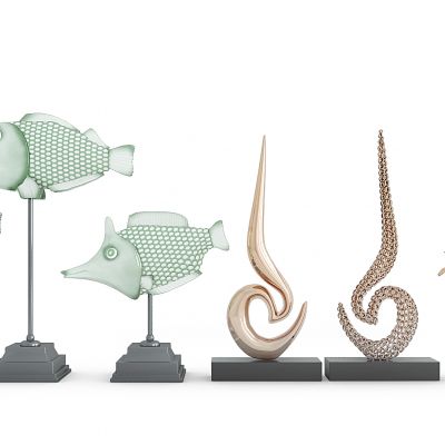 现代鱼摆件