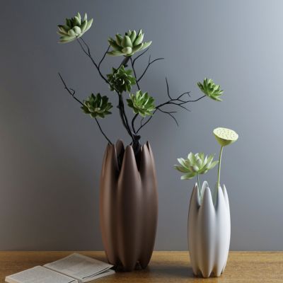 荷花饰品摆件花瓶