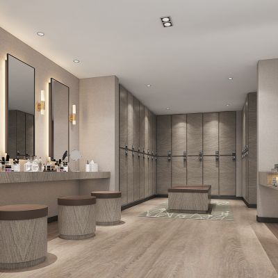 现代洗浴中心更衣柜