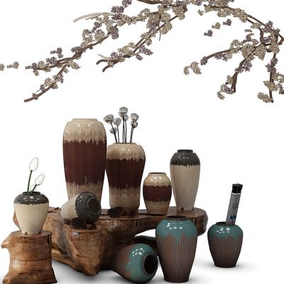 中式陶罐罐子装饰品摆件