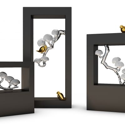 现代银杏叶陈设品摆件