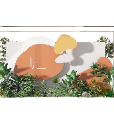 植物墙  婚礼背景墙