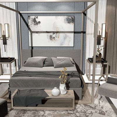 新中式木架子床