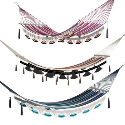 现代彩色布艺吊床3D模型