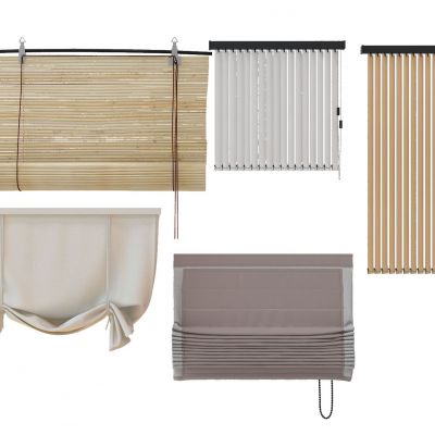 现代布艺窗帘百叶帘