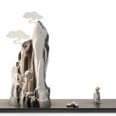 假山祥云佛禅意摆件