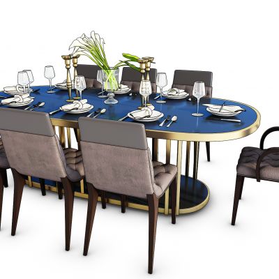 简欧餐桌椅组合