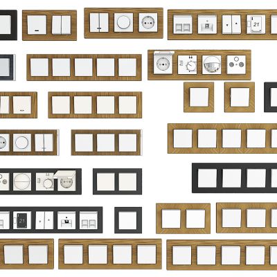现代开关面板插座组合