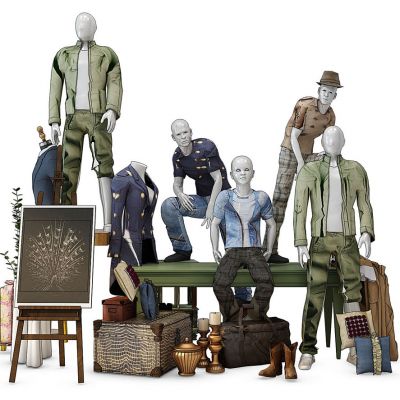 人物模特服饰皮箱