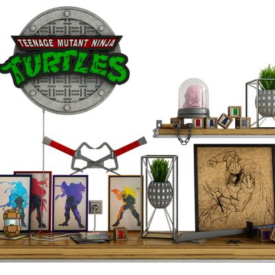 工业风相框盆栽摆件组合