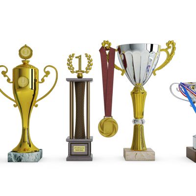 现代奖杯奖牌组合