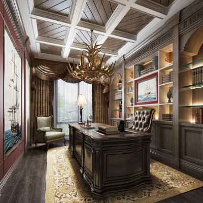 美式书房