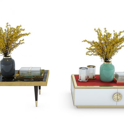 新中式茶几摆件组合