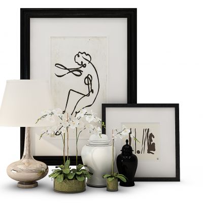 现代花瓶台灯陈设品摆件