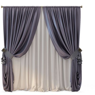 现代布艺窗帘窗纱