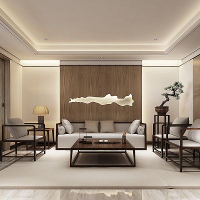 中式茶室接待室