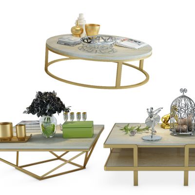 现代金属茶几摆件鸟笼