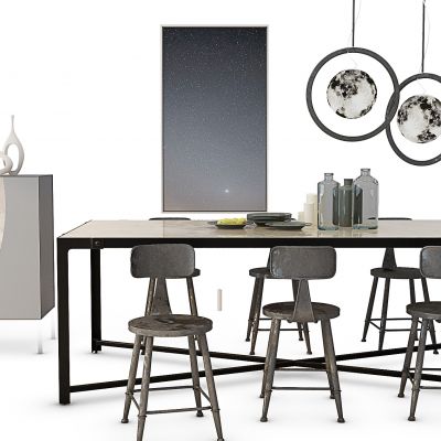 工业风桌椅组合