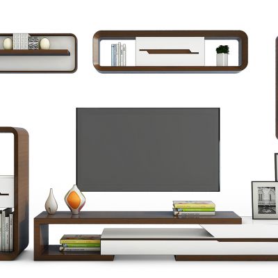 现代电视背景组合