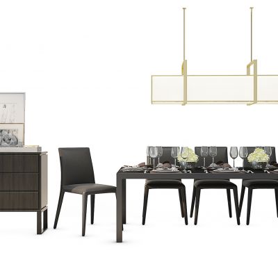 现代餐桌椅组合