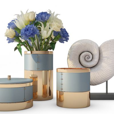 花瓶摆件百合花