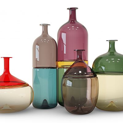 现代玻璃瓶陈设摆件