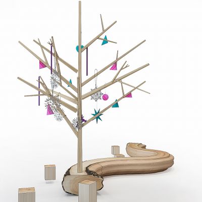 干枝，枯树，树枝造型，节日美陈，原木木墩子异形公共座椅树木墩挂件树造型