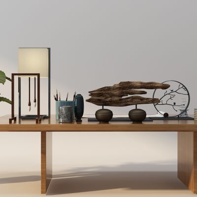 木头台灯书桌摆件