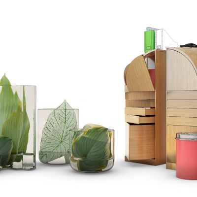 现代花瓶陈设品简约办公收纳柜组合