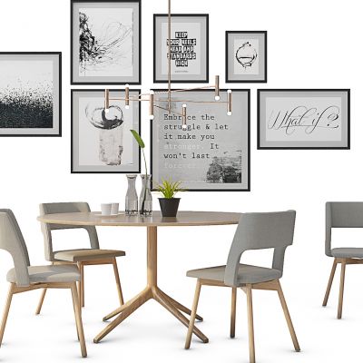 北欧简约餐桌椅组合