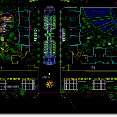 防尘盖小区规划总平图图