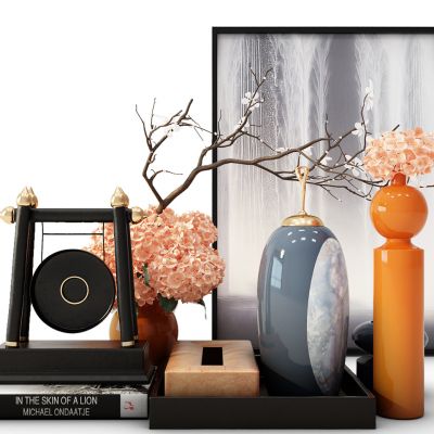 花瓶插花干枝摆件