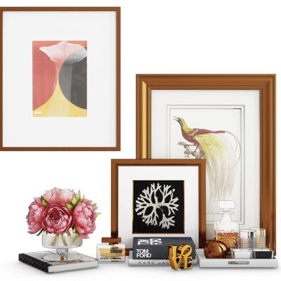 现代花瓶装饰画摆件组合