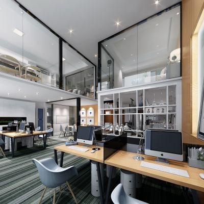 现代开敞办公区