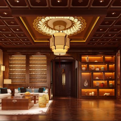 中式影音室3D模型