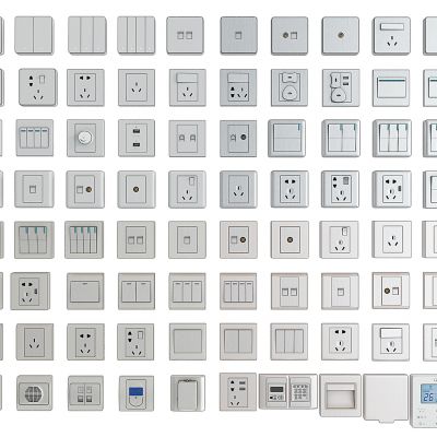 现代开关插座组合
