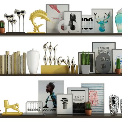 北欧装饰架摆件组合
