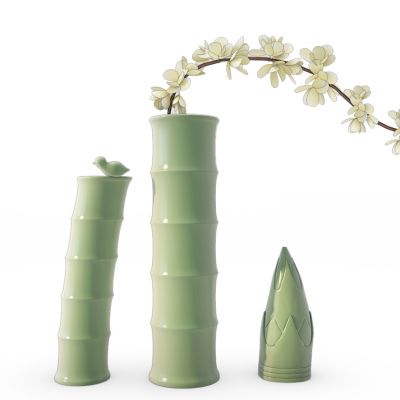 竹节花瓶免费3D模型