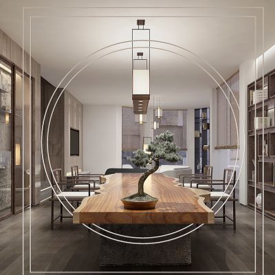 新中式茶室会客室